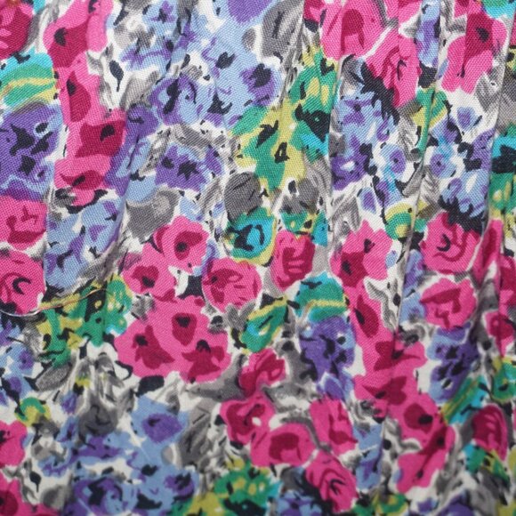Vintage 90s Ditzy Floral Strapless Romper Medium - Picture 4 of 10